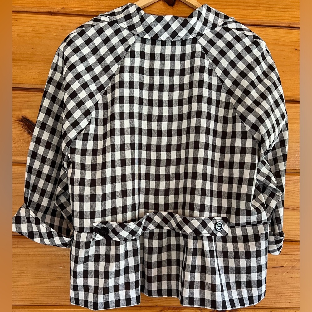 Dressbarn Light weight 2-pc Set Jacket & Tank Top Black White was lens 22W - Picture 6 of 8